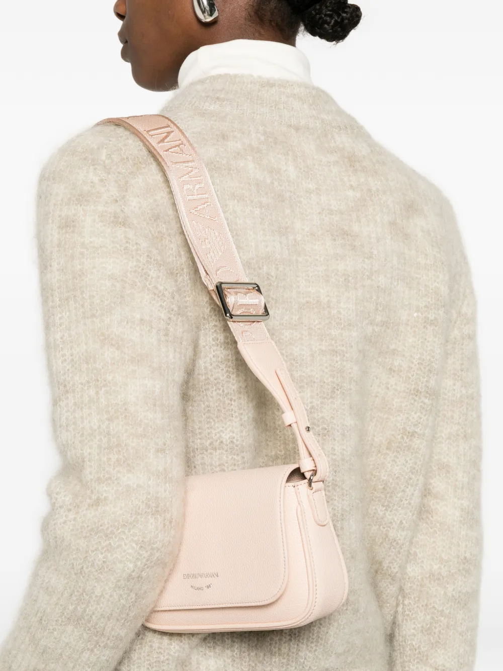 Emporio Armani Schoudertas met mini-logo Roze