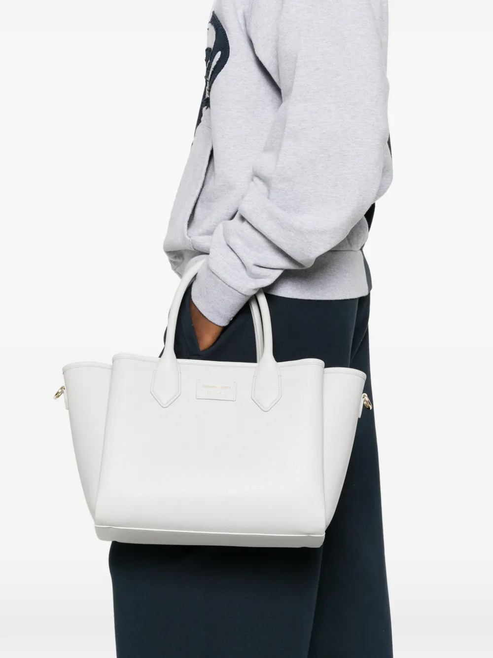Emporio Armani Shopper met logopatch Grijs