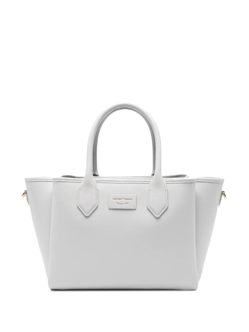Emporio Armani logo-patch tote bag - Grigio