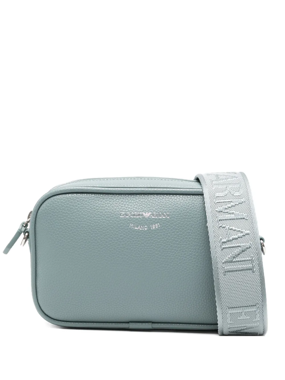 Emporio Armani mini logo-strap shoulder bag - Blu