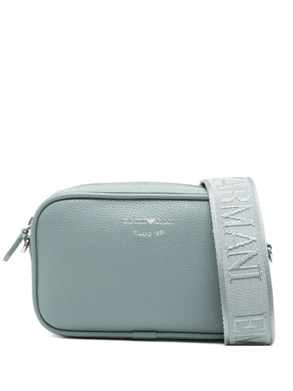 Emporio Armani ロゴストラップ ショルダーバッグ | ブルー | FARFETCH JP