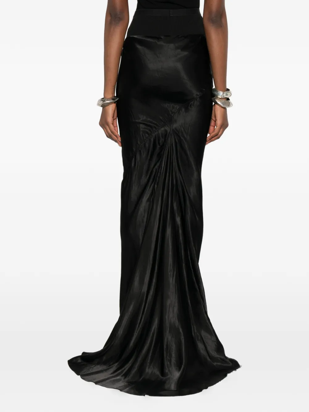 Rick Owens Maxi-rok met ruches Zwart