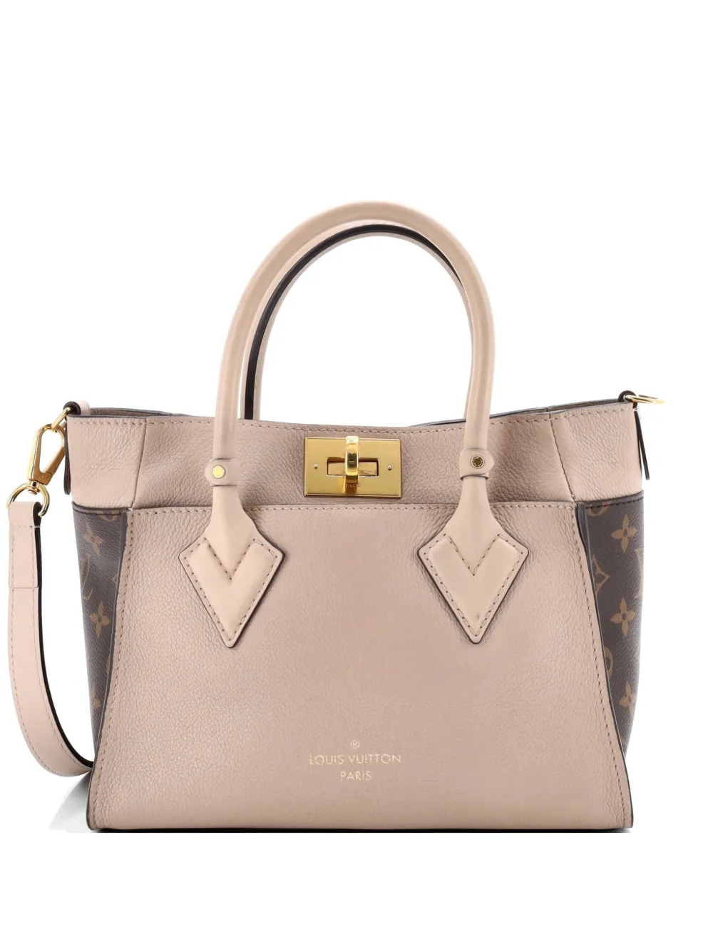 Louis Vuitton Pre-Owned On My Side Tote Leather with Monogram Canvas PM shoulder bag - Toni neutri