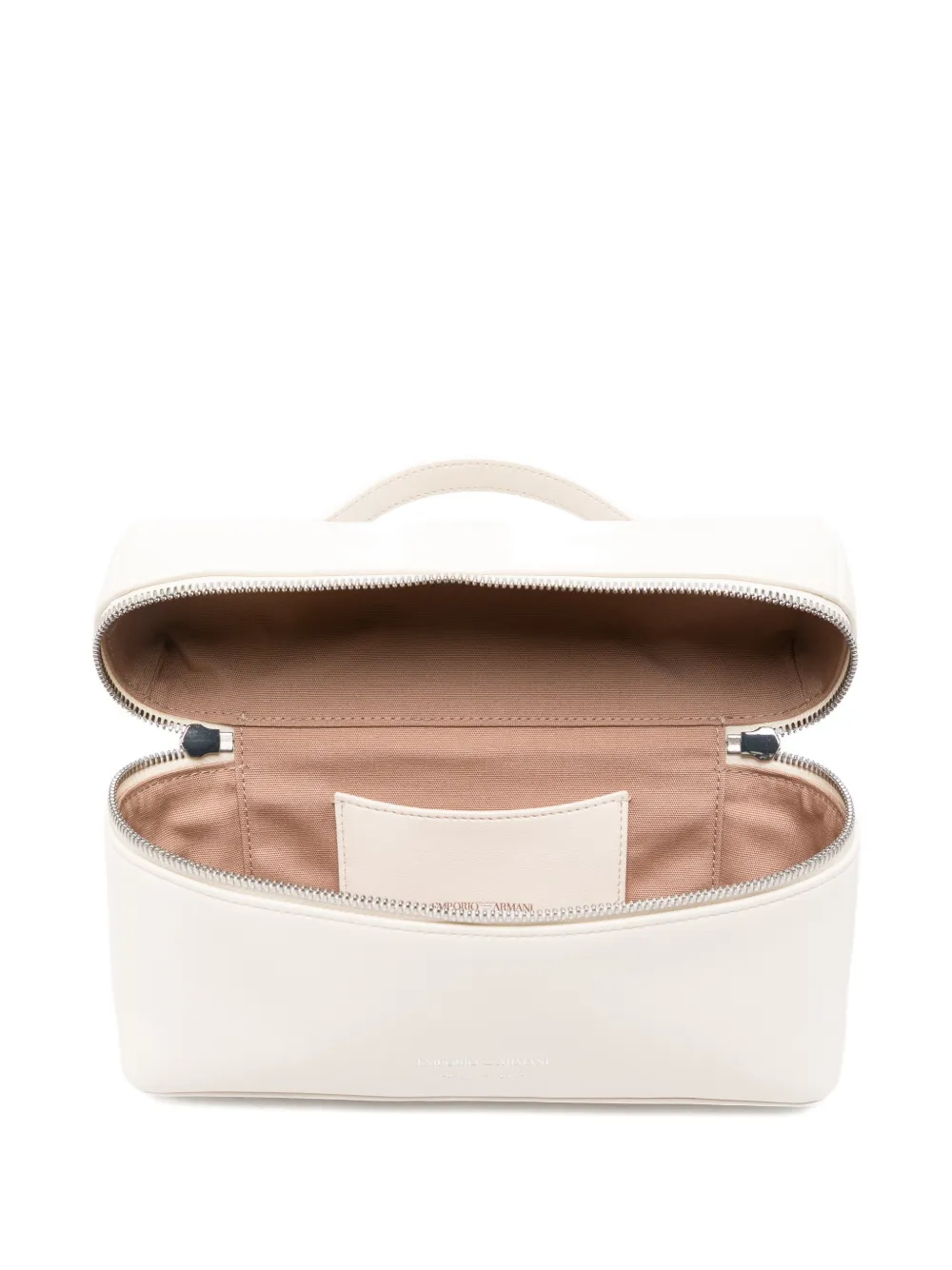 Emporio Armani Kleine leren shopper Beige
