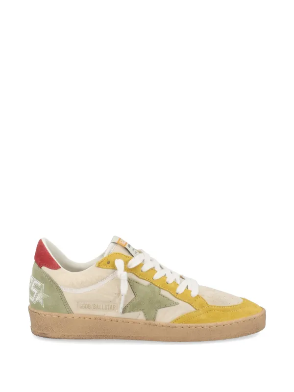 Golden Goose Ballstar Appliqué Sneakers in Neutrals