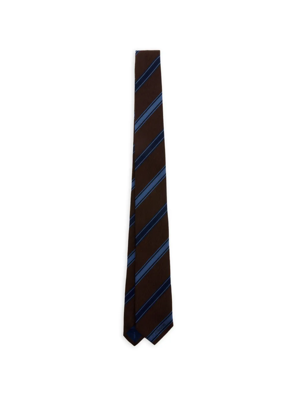 Ferragamo striped tie - Marrone