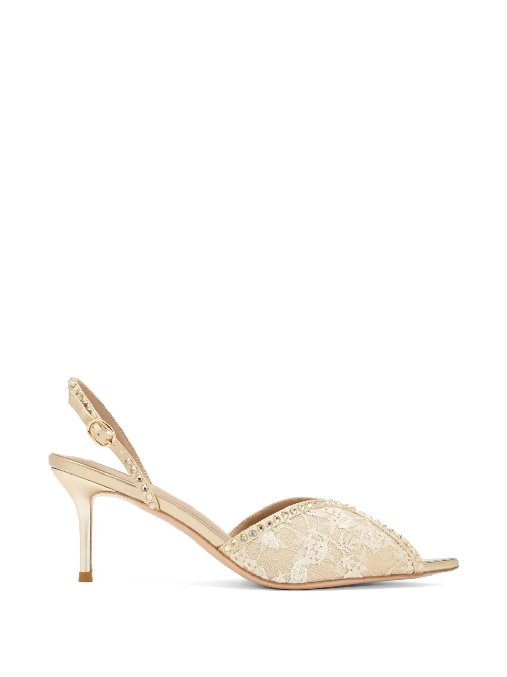 Nicoli Nymeria Lace Embellished Pumps In Neutral