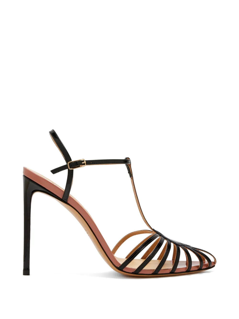 Francesco Russo T-strap Cage Sandals In Multi