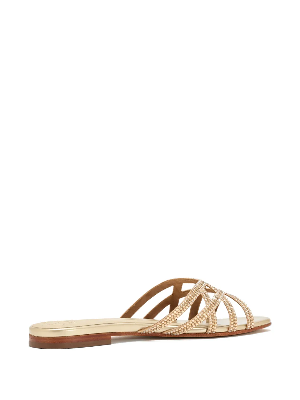 NICOLI Zuri sandalen verfraaid met gekruiste bandjes Goud