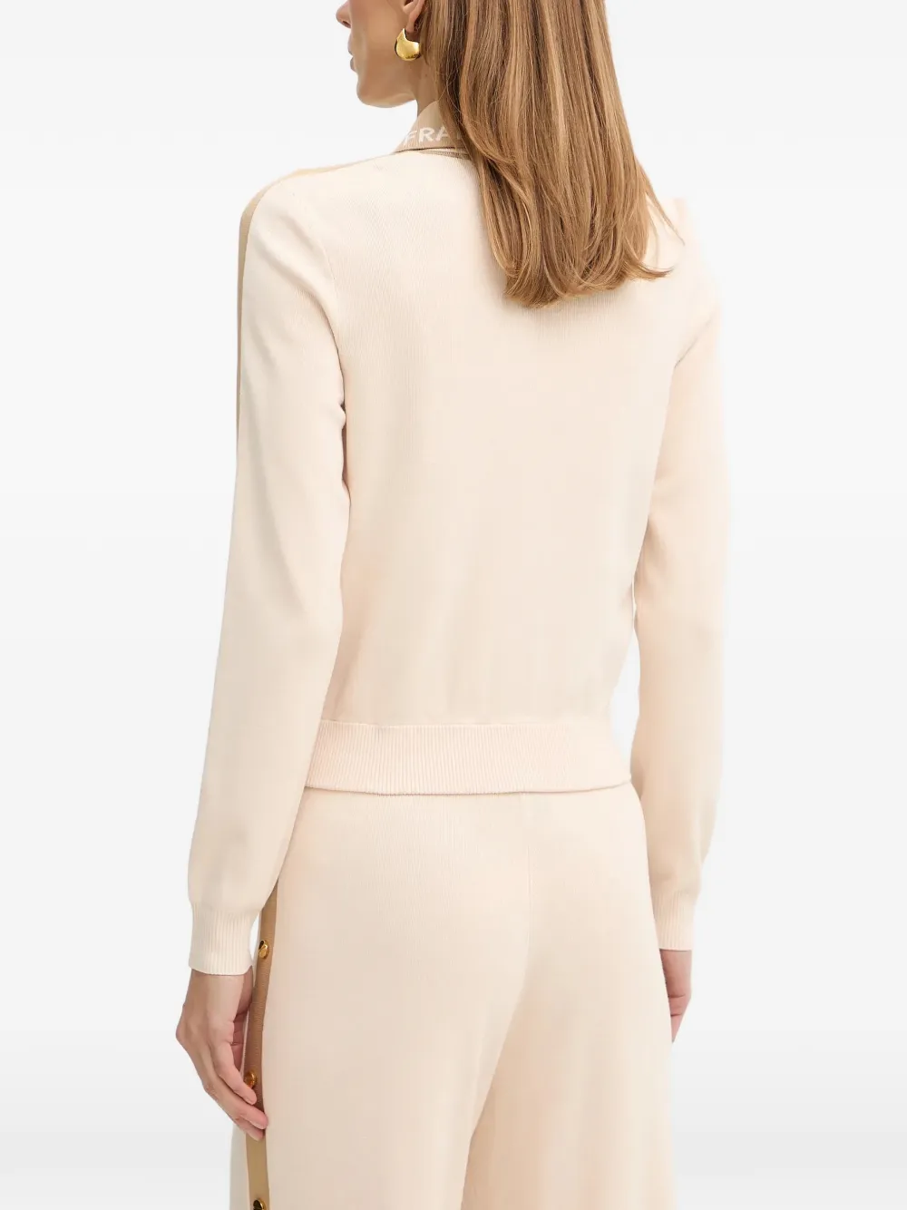 Elisabetta Franchi Vest met rits Beige