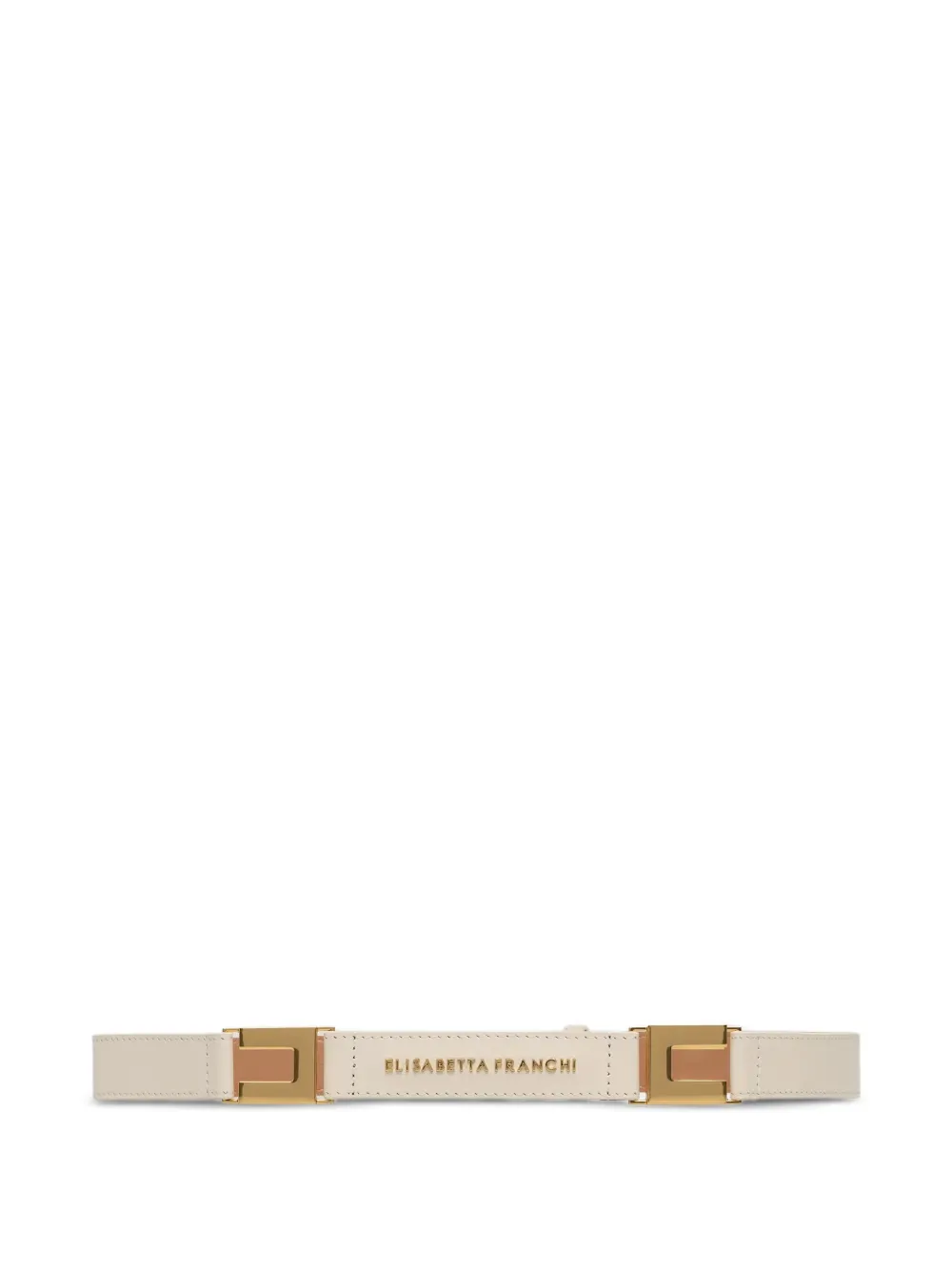 Elisabetta Franchi logo leather belt - Toni neutri