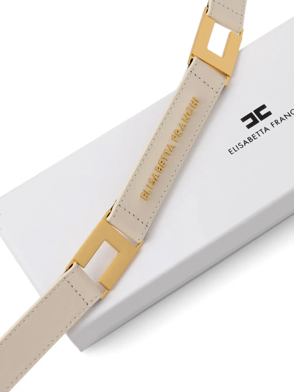 Elisabetta Franchi Riem met logo Beige
