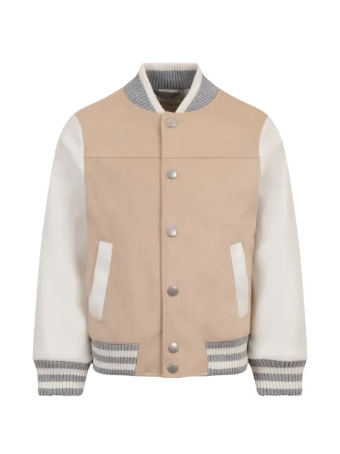 Eleventy Kids suede panel jacket