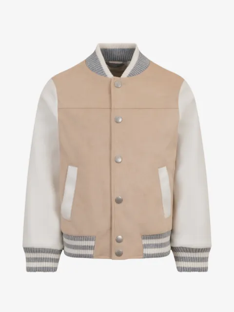 Eleventy Kids suede panel jacket