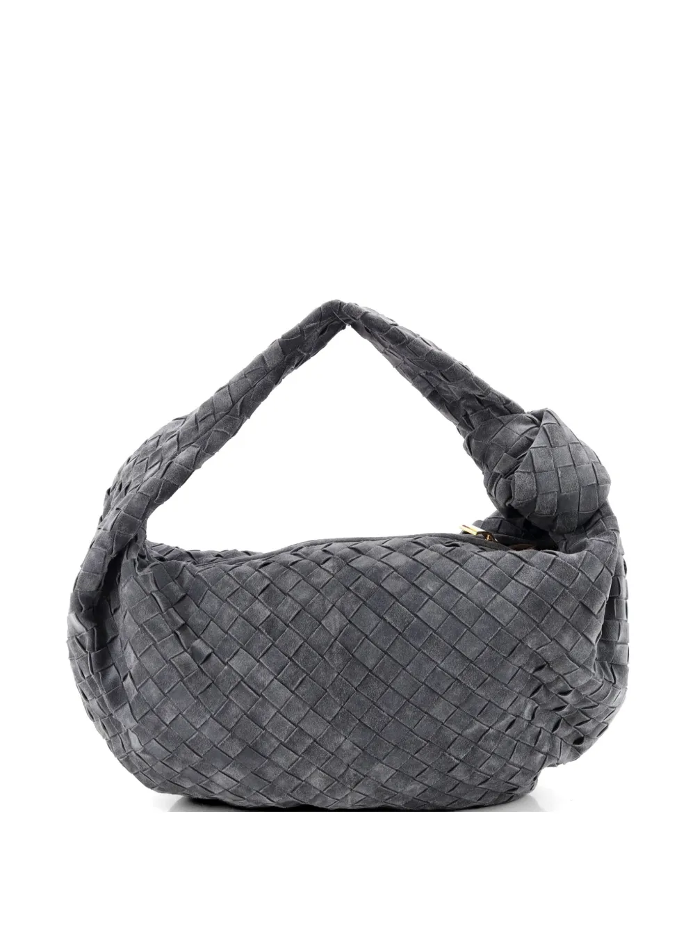 Bottega Veneta Pre-Owned Borsa passepartout BV Jodie mini in pelle scamosciata con design Intrecciato - Grigio