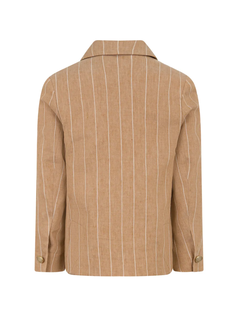  Eleventy Kids Striped Double-breasted Blazer - Neutrals 