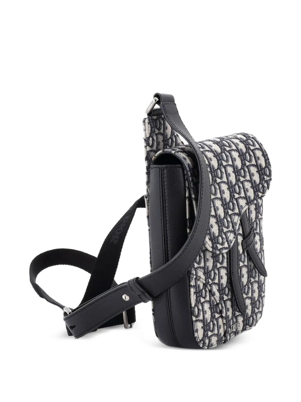 Saddle Rectangular Pouch Oblique Canvas Crossbody Bag