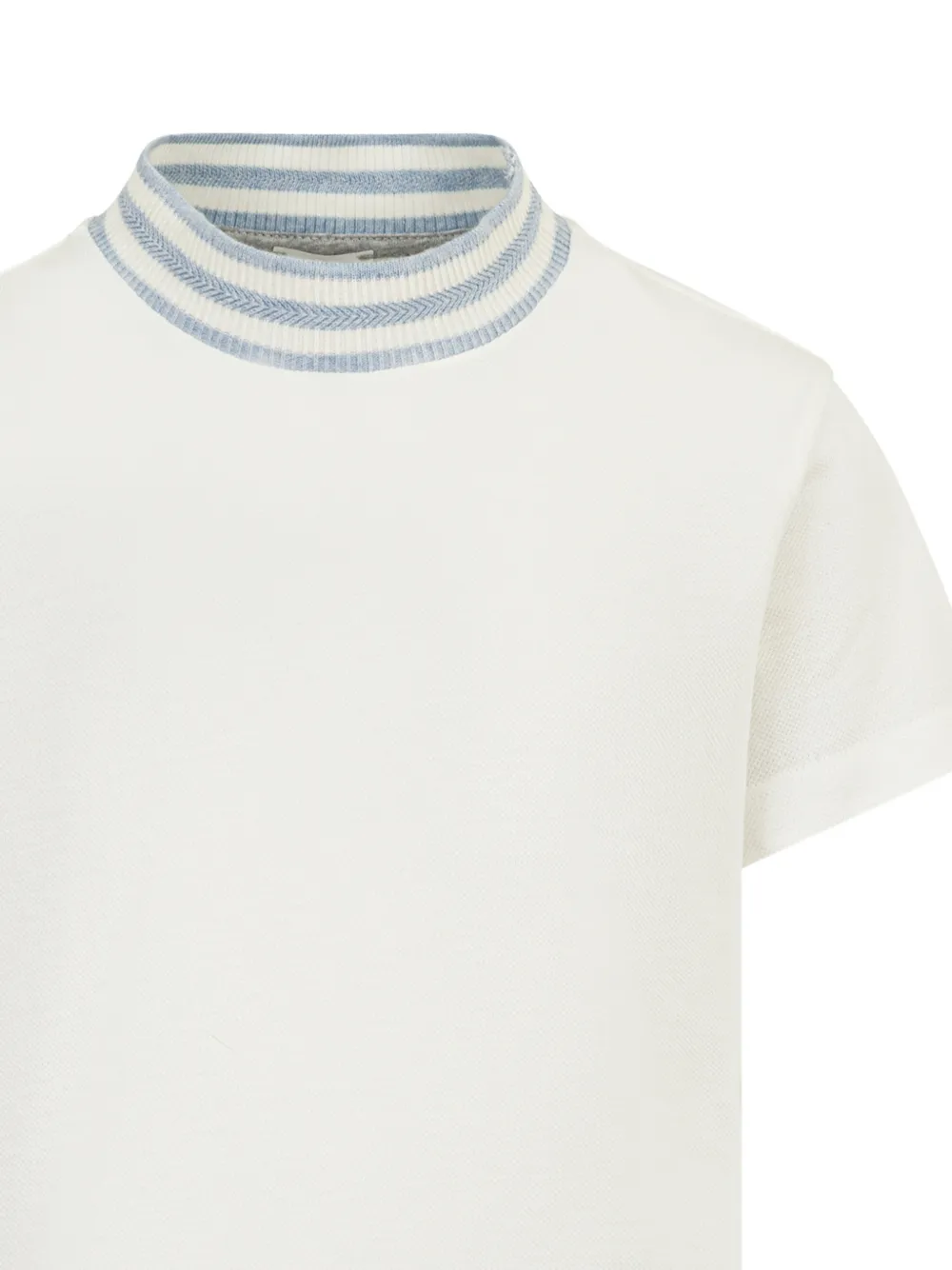 Striped Funnel Neck T-Shirt