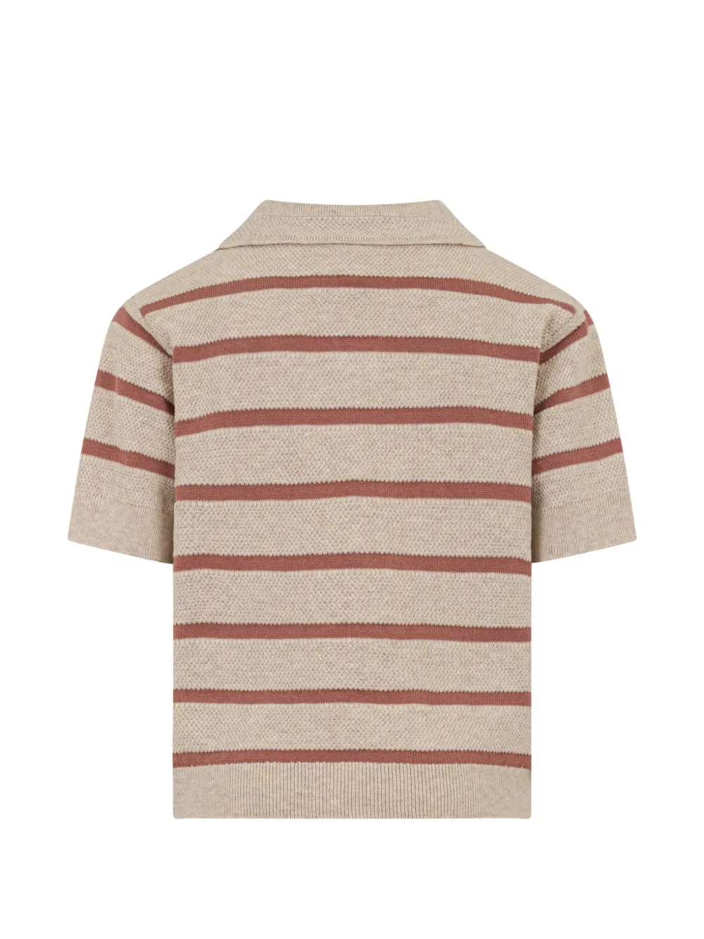  Eleventy Kids Striped Polo Shirt - Neutrals 