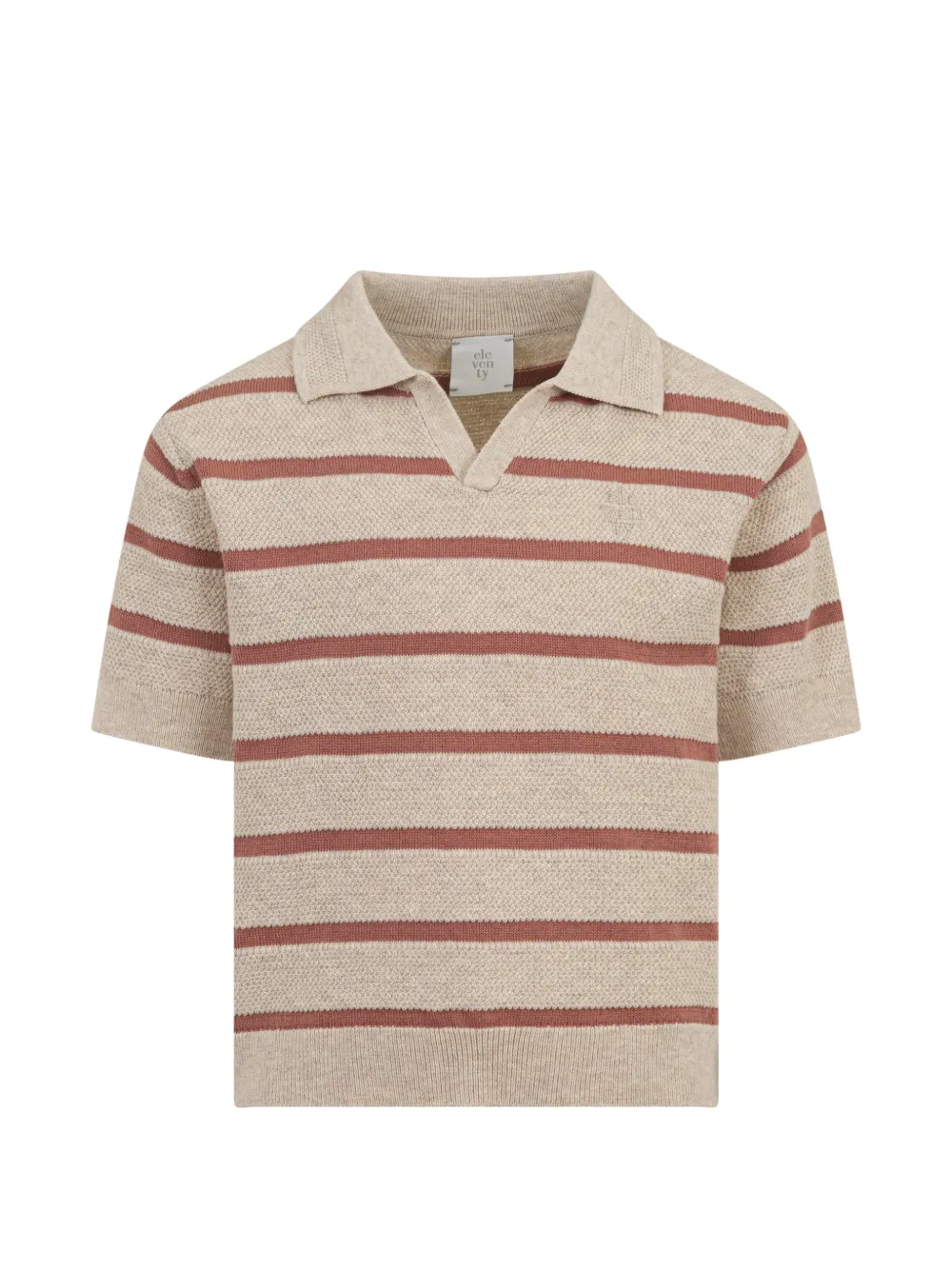 Eleventy Kids striped polo shirt - Toni neutri