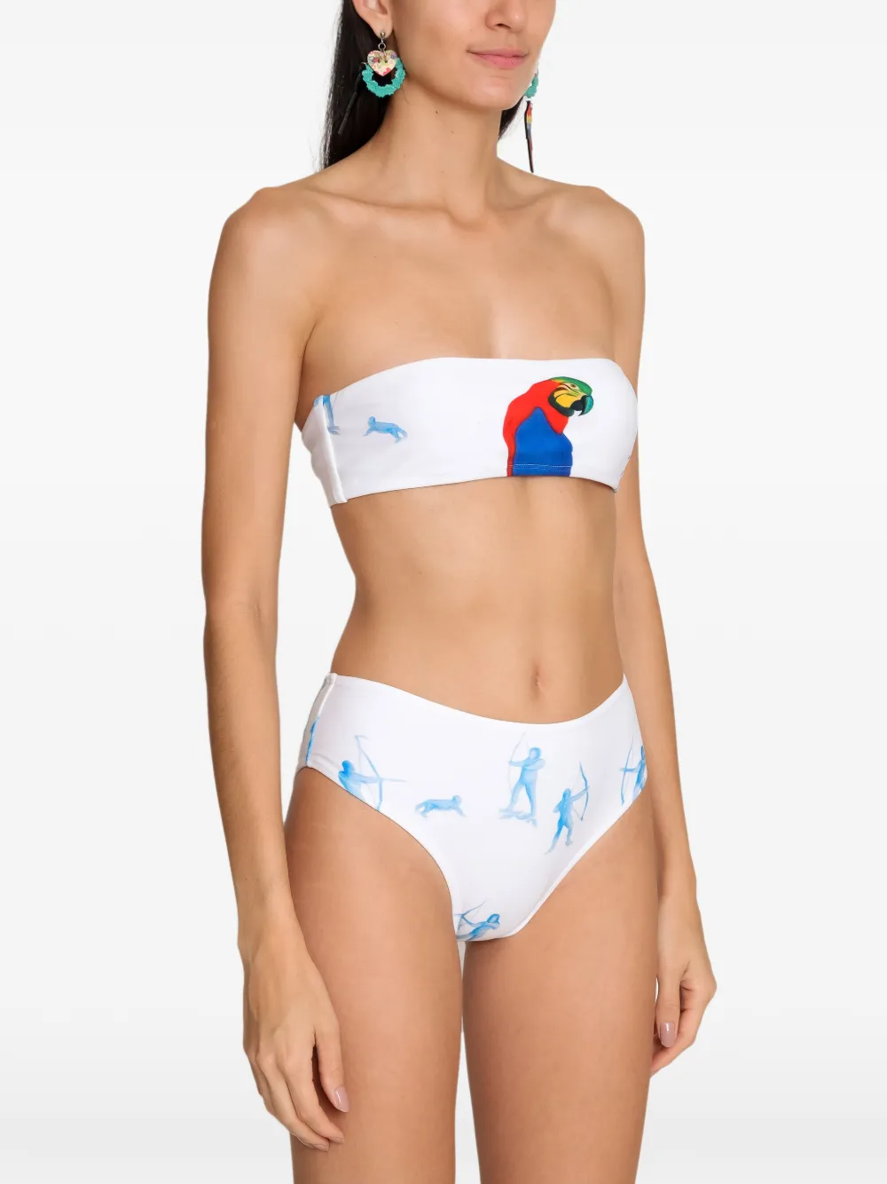 Amir Slama Bikini met print Wit