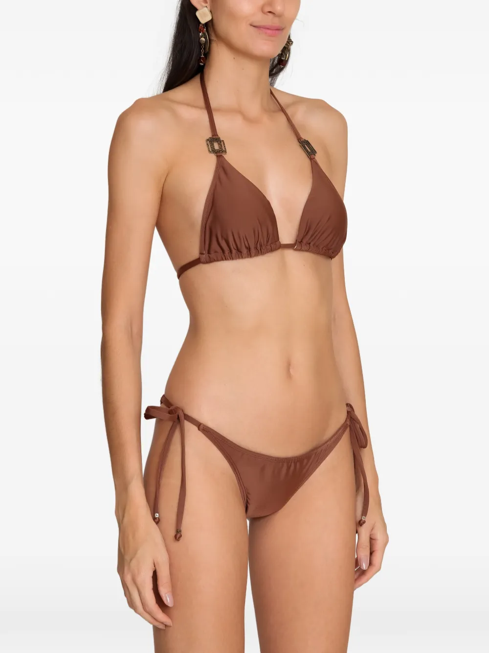 Amir Slama Bikini met gesp Bruin