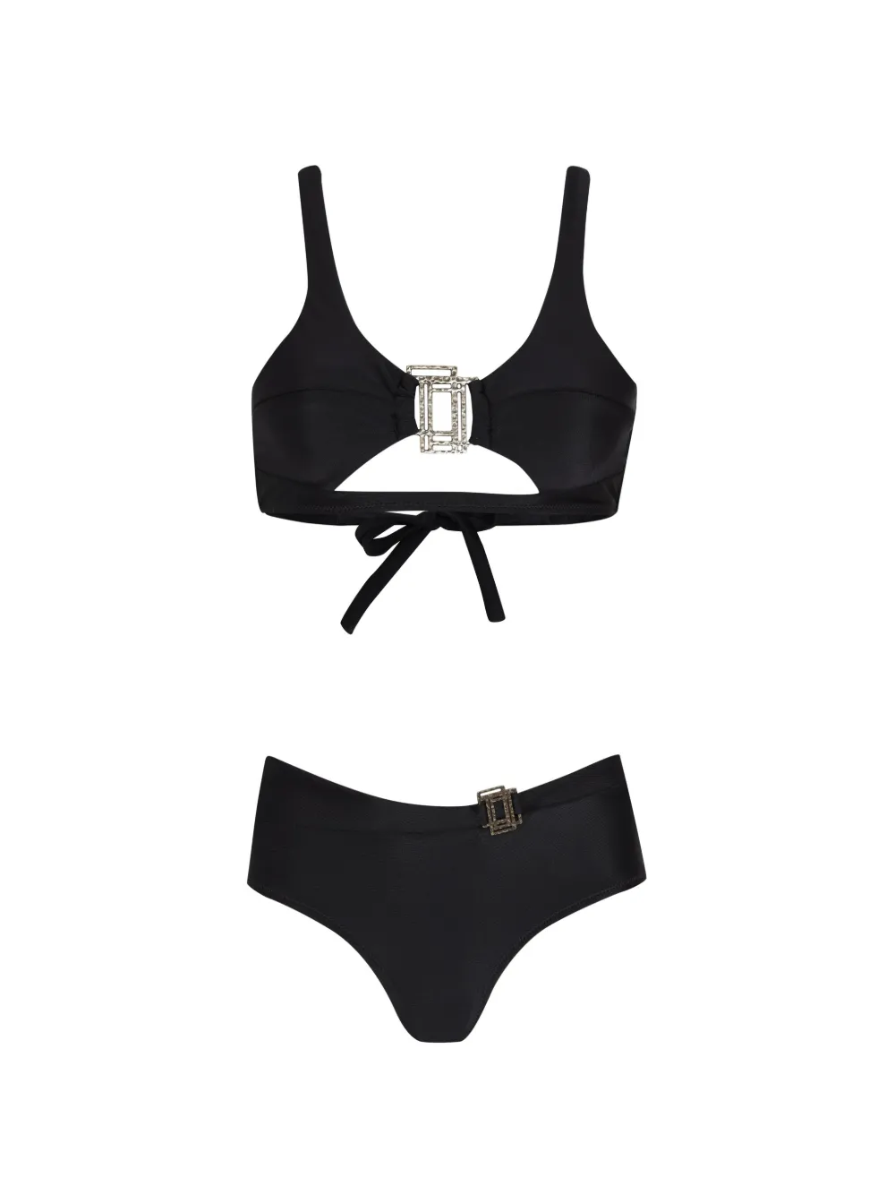 Amir Slama embellished-tie bikini - Nero