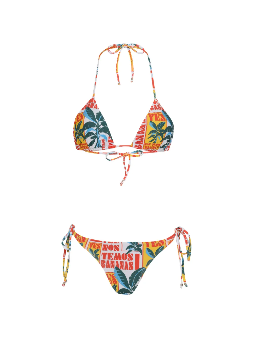 Amir Slama printed side-tie bikini - Giallo