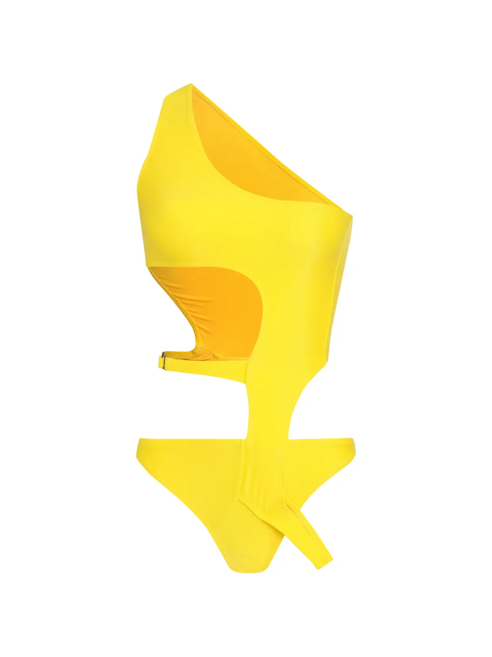 Amir Slama one-shoulder cut-out swimsuit - Gelb