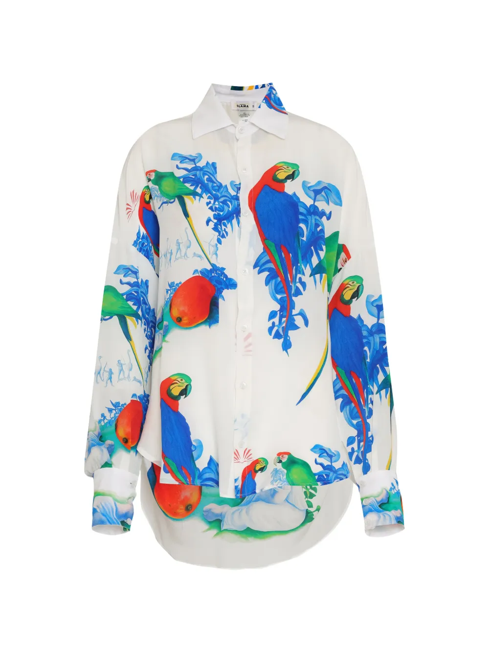 Amir Slama parrot-print shirt - White