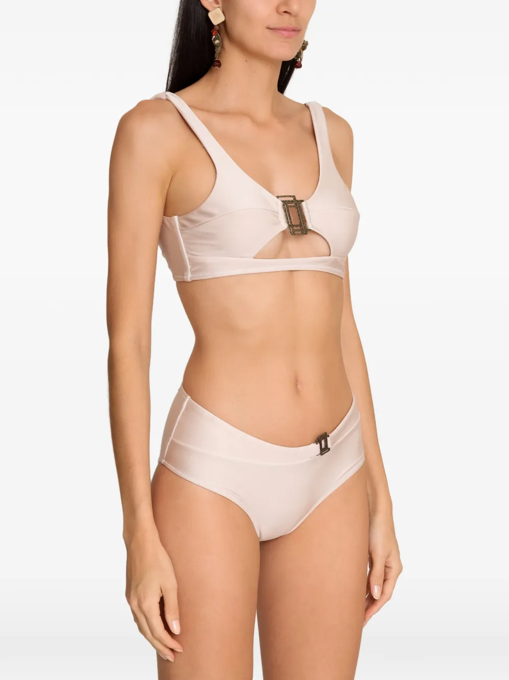 Amir Slama Bikini met gespdetail Beige