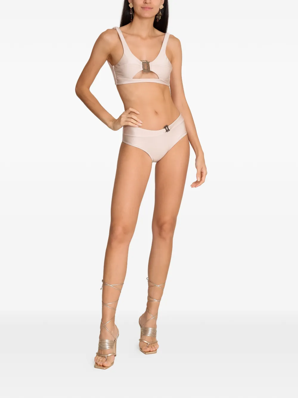 Amir Slama Bikini met gespdetail Beige