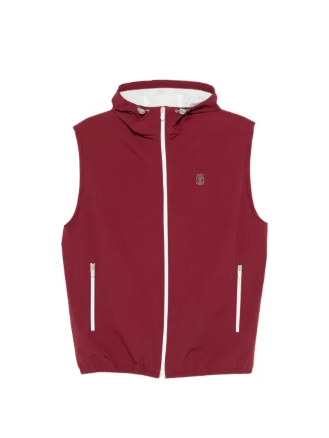 Brunello Cucinelli hooded zip fastening gilet
