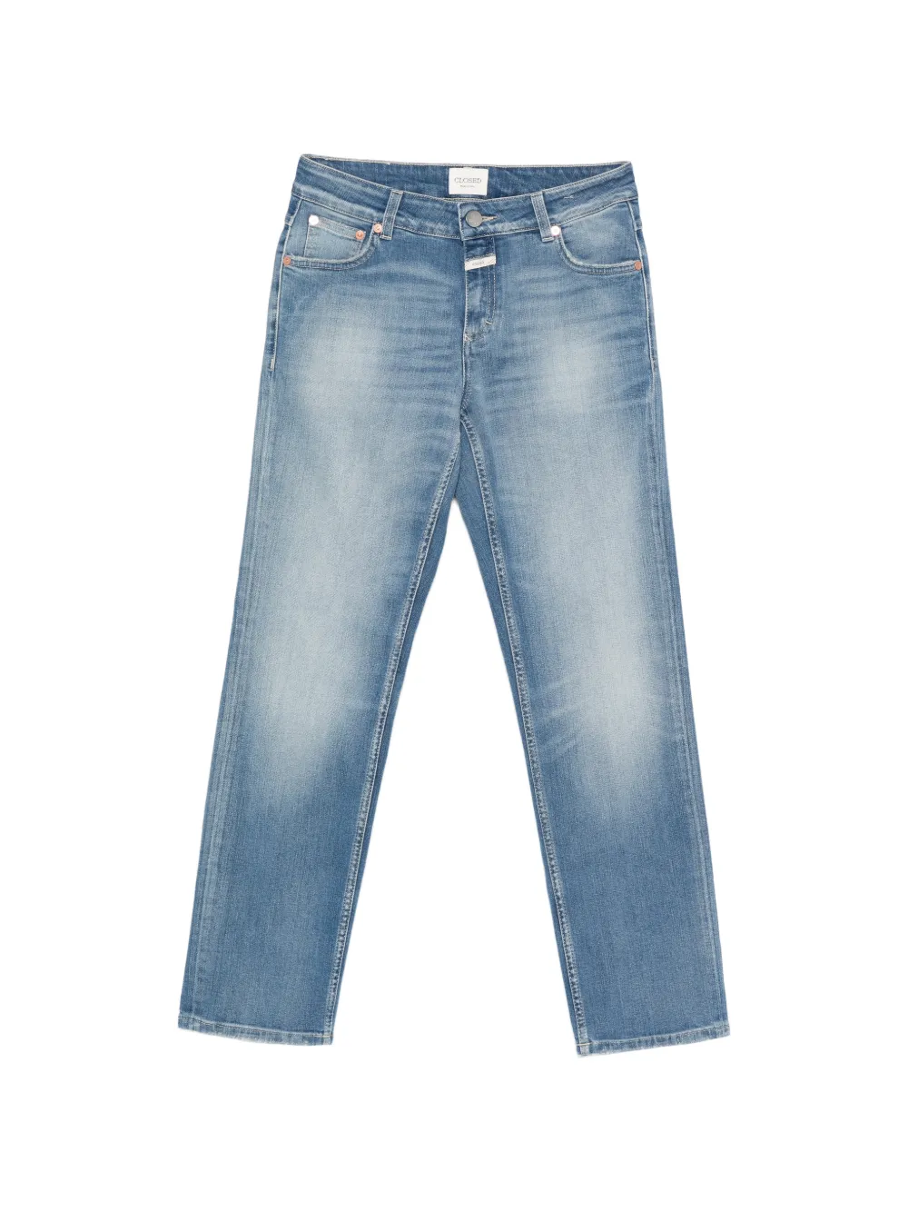 Closed buttoned denim jeans - Blu