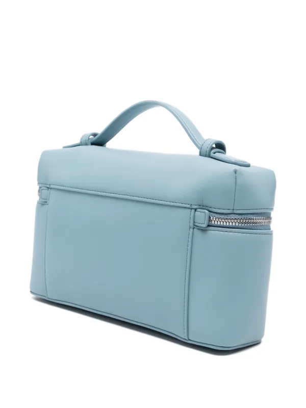 Emporio Armani Mini Leather Tote Bag | Blue | FARFETCH
