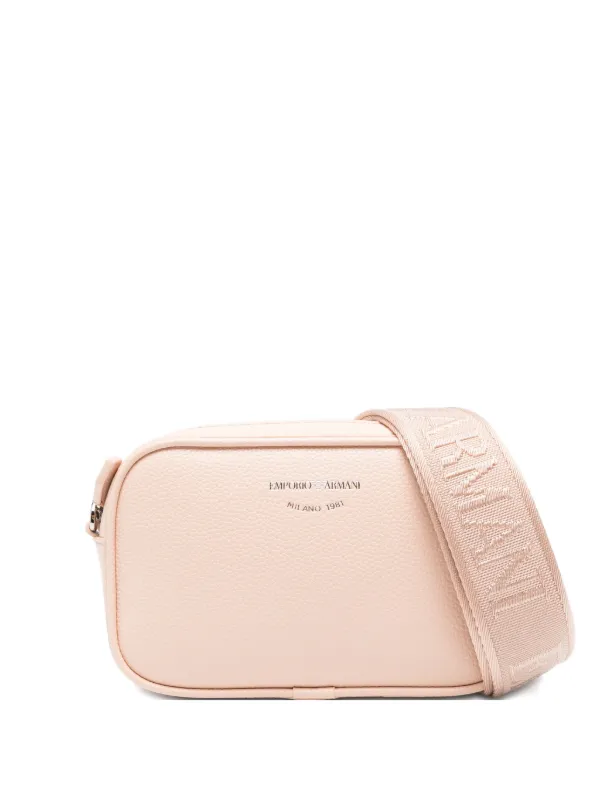 Emporio Armani Deer-print Camera Case with Shoulder Strap in Pink