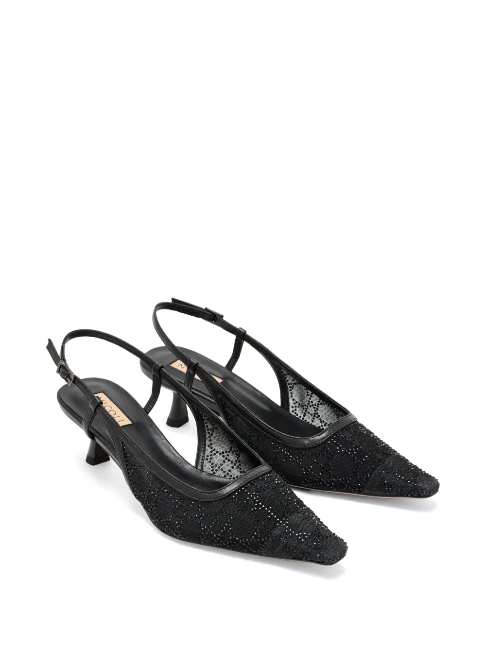 NICOLI Mysha pumps verfraaid met kristallen Zwart