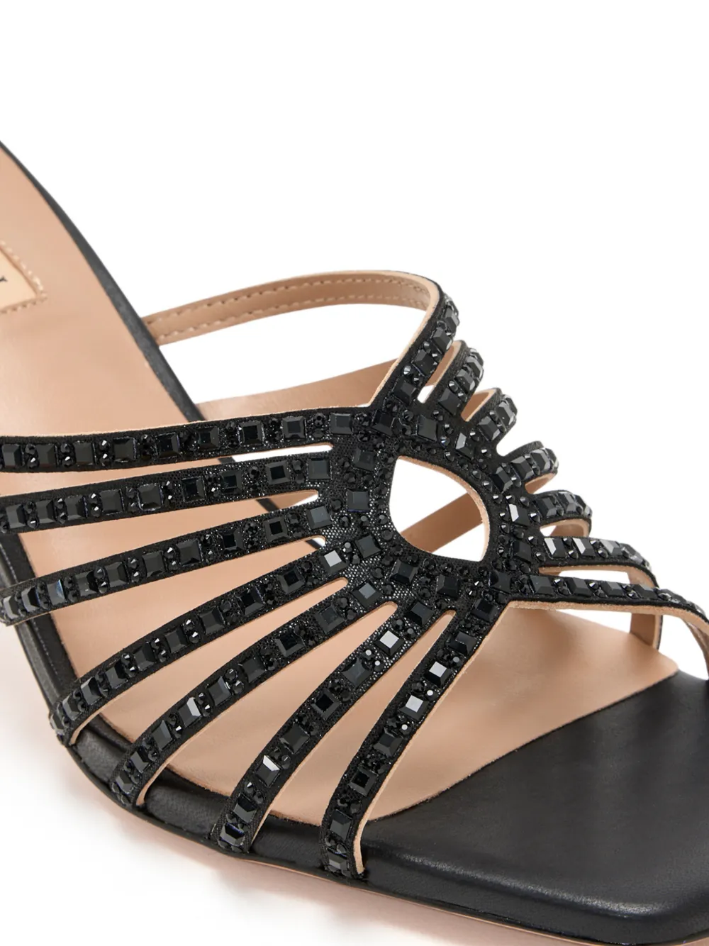 NICOLI Eirdis muiltjes met verfraaid bandje Zwart