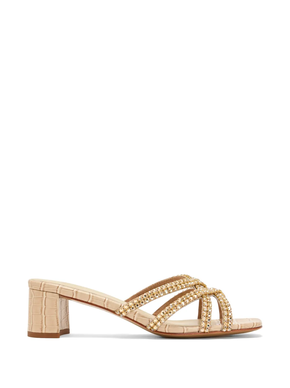 Nicoli Embellished Strap Sandals In Neutral
