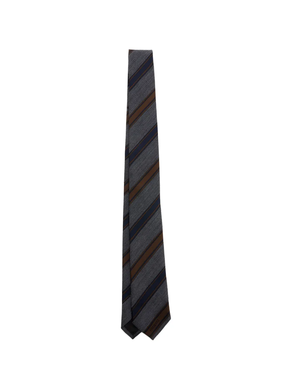 Ferragamo striped tie - Grau