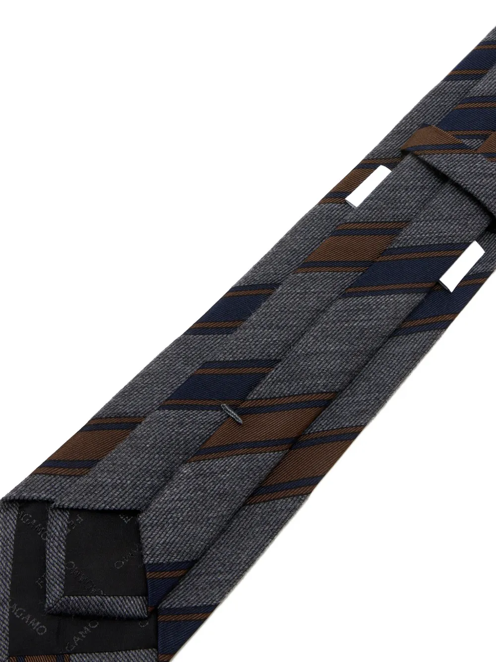 Ferragamo Striped Tie In Multi