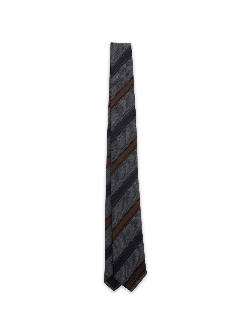 Ferragamo striped tie - Grigio