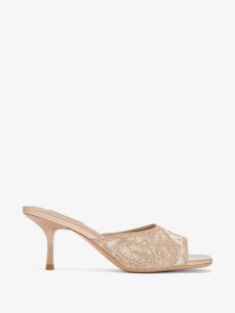 NICOLI mules con detalles de encaje