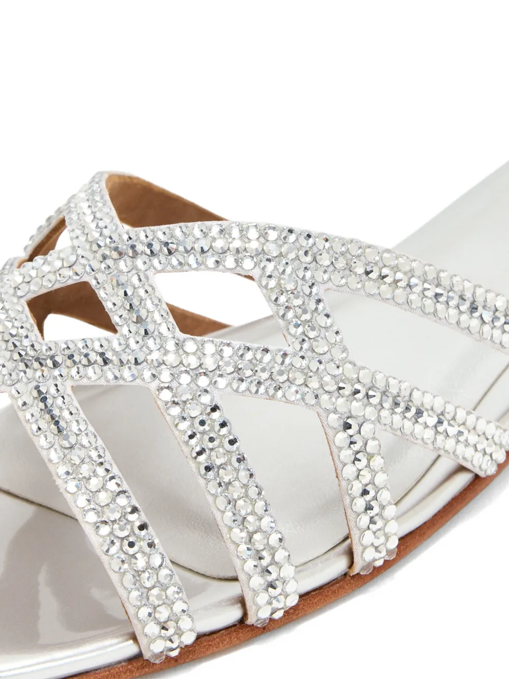 NICOLI Zuri sandalen verfraaid met kristallen Zilver