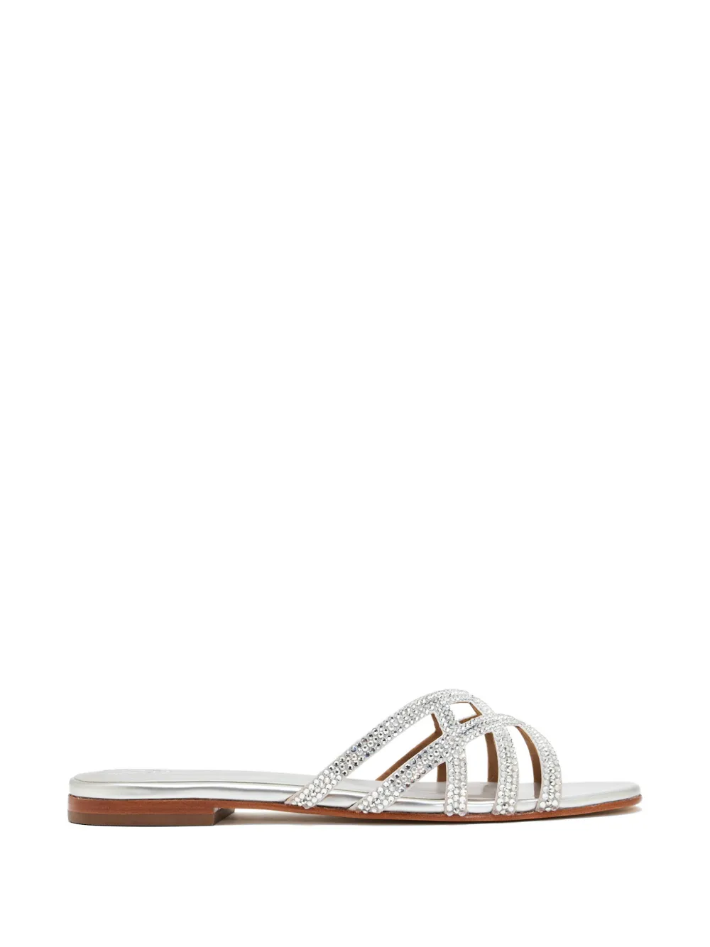 Nicoli Zuri Crystal Embellished Sandals In Silver