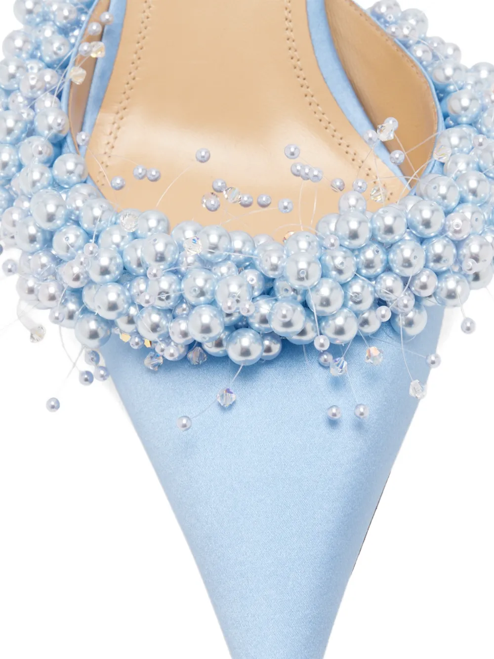 MACH & MACH Slingback pumps verfraaid met parels Blauw