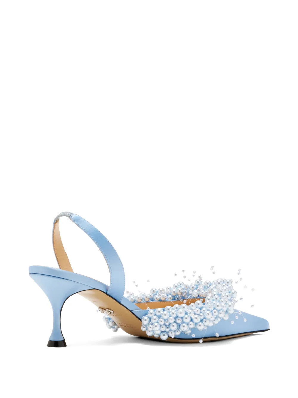 MACH & MACH Slingback pumps verfraaid met parels Blauw