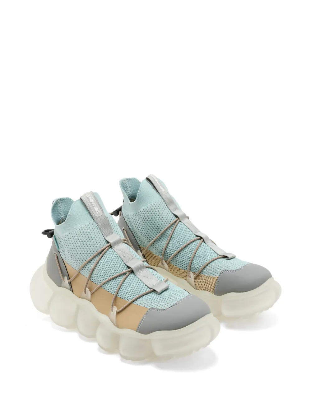 GROUNDS Sneakers met bubbelzool Blauw