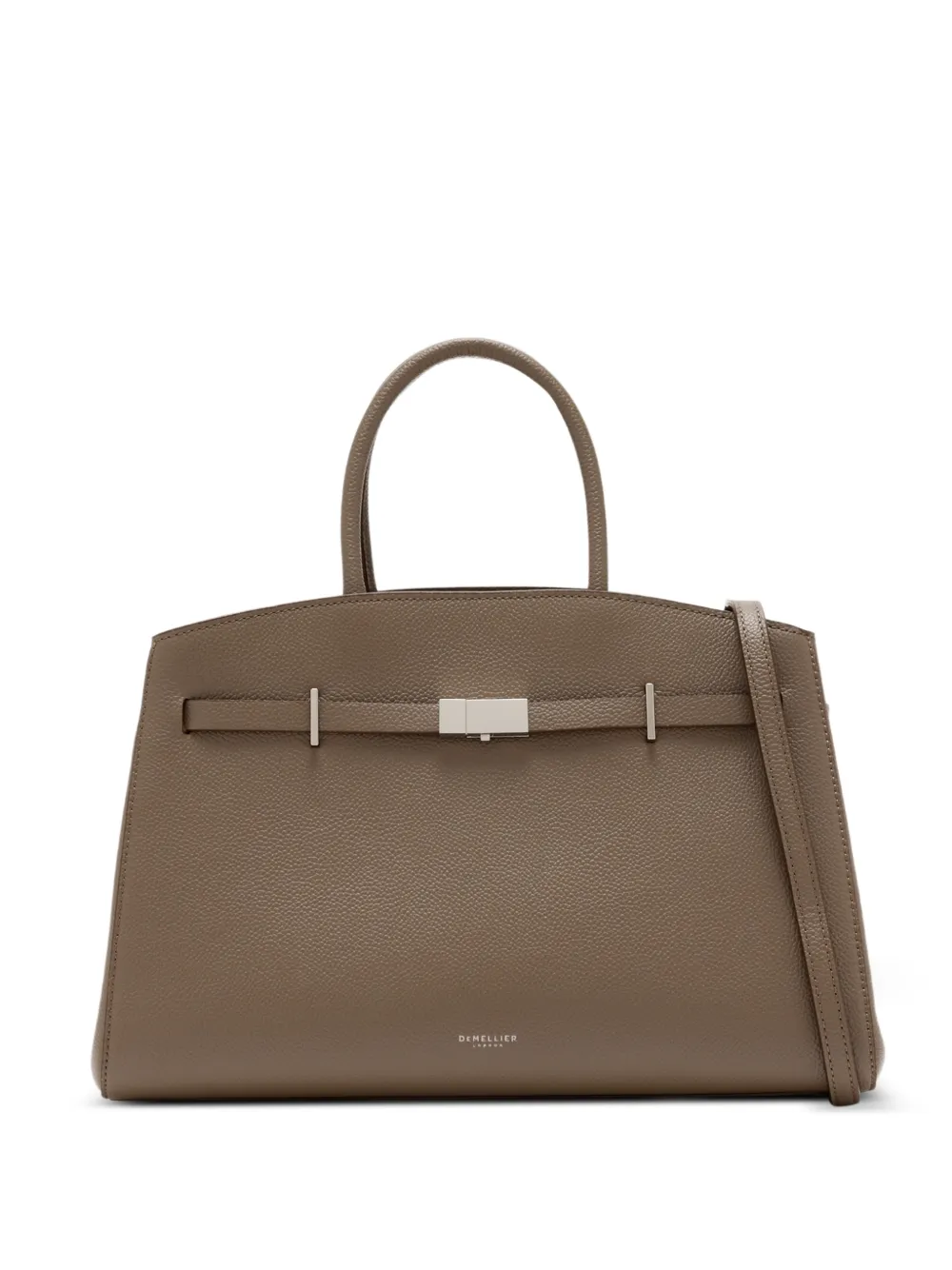 DeMellier silver hardware cross body bag - Marrone