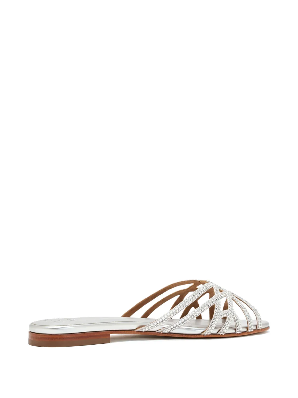 NICOLI Pasqelina sandalen verfraaid met kristallen Zilver